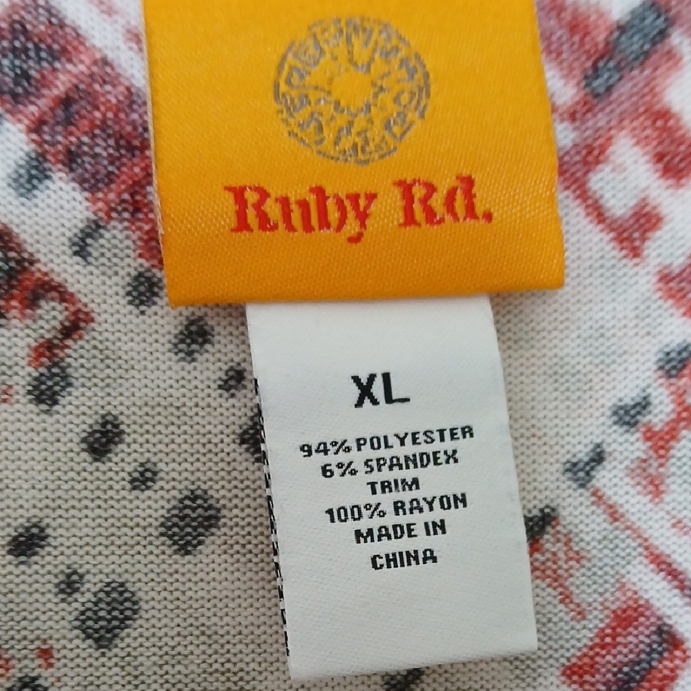 Ruby Rd. Multicolor Patterned Blouse XL - Picture 2 of 3